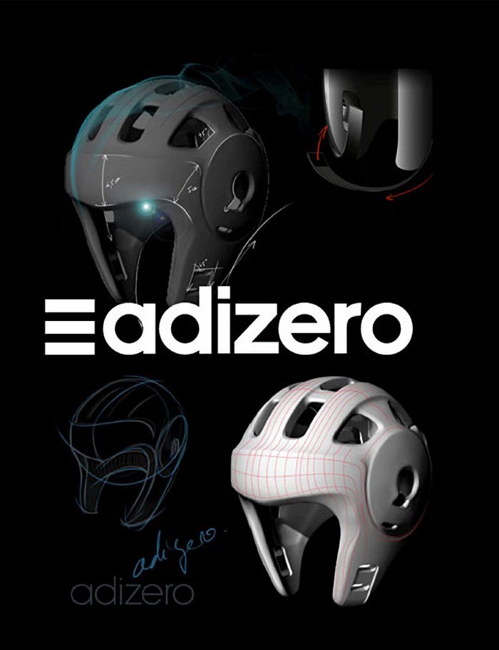 Floez Design Agentur - Produktdesign fuer Adidas Boxing - Kopfschutz Adizero